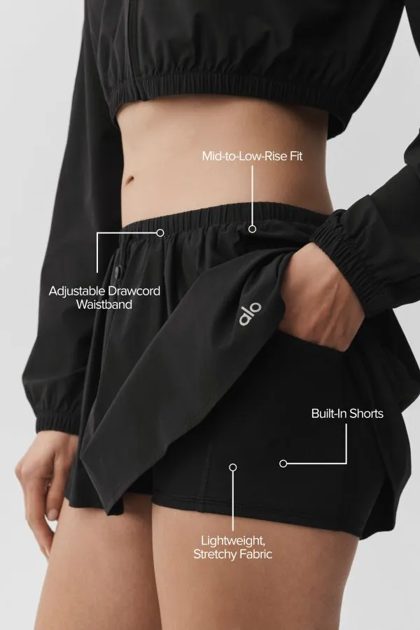 Breezy Tennis Skirt - Black