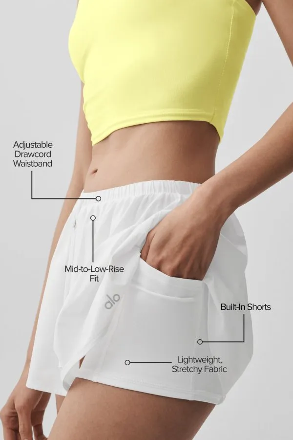 Breezy Tennis Skirt - White