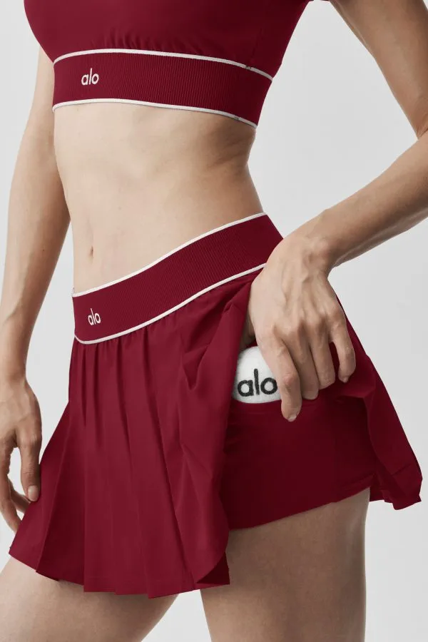 Low-Rise Amp It Up Tennis Skirt - Summer Romance Red