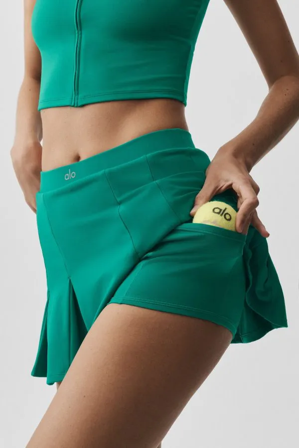 Softsculpt Topspin Tennis Skirt - Emerald Isle