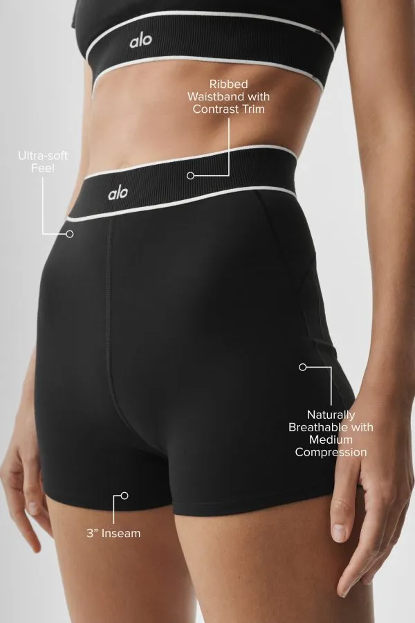 3" Softsculpt High-Waist Amp It Up Short - Black