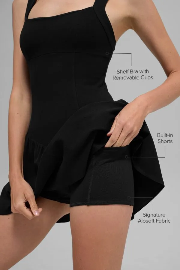 Ultrasoft Break Point Tennis Dress - Black