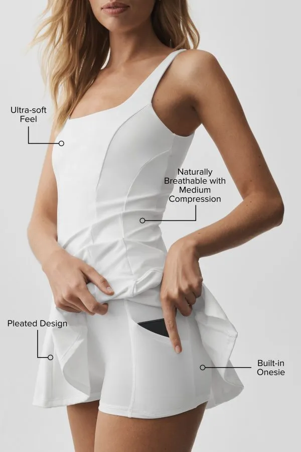 Softsculpt Topspin Tennis Dress - White