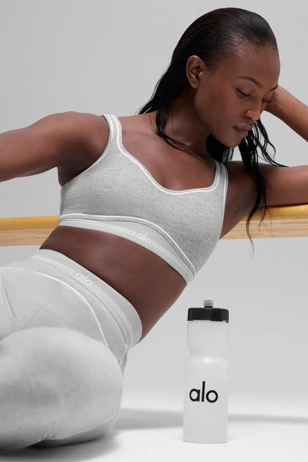 Ultrasoft Heart Throb Bra - Athletic Heather Grey/White