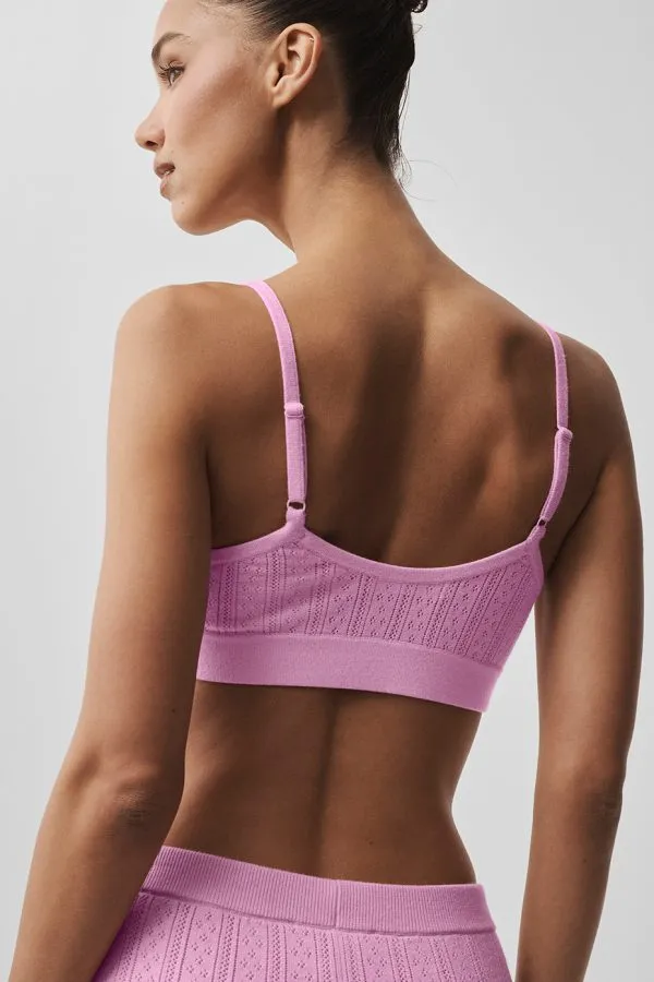 Pointelle Sweater Be Mine Bra - Candy Heart Pink