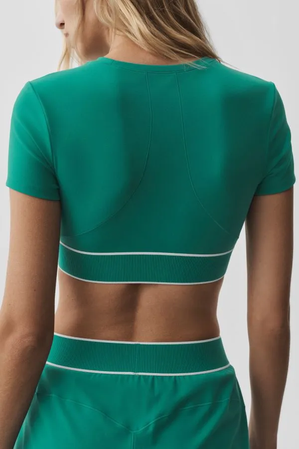 Softsculpt Amp It Up Short Sleeve Bra - Emerald Isle